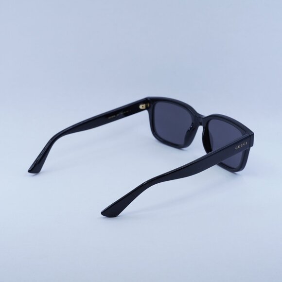 Gucci GG1583S 001 Sunglasses Black Square Frame, Grey Lenses - Picture 10 of 11